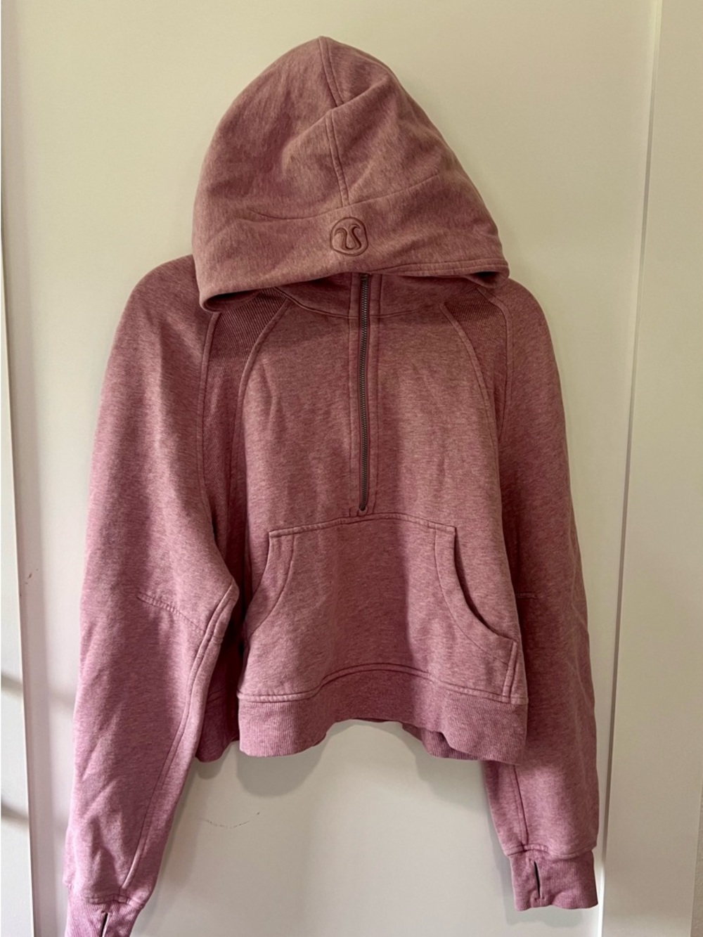 lululemon athletica Scuba Heathered Mauve Oversized Half-Zip Hoodie